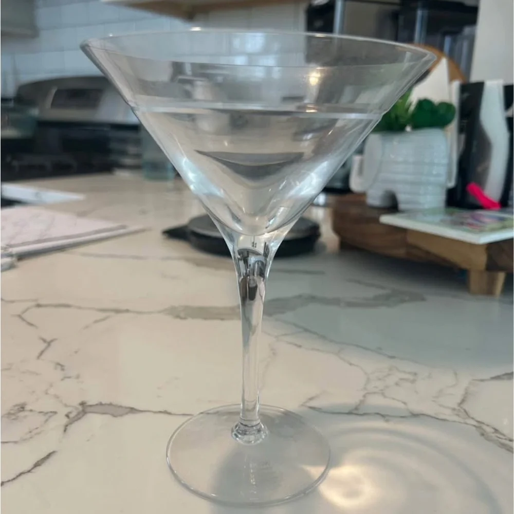Crate&Barrel Clear Martini Glass